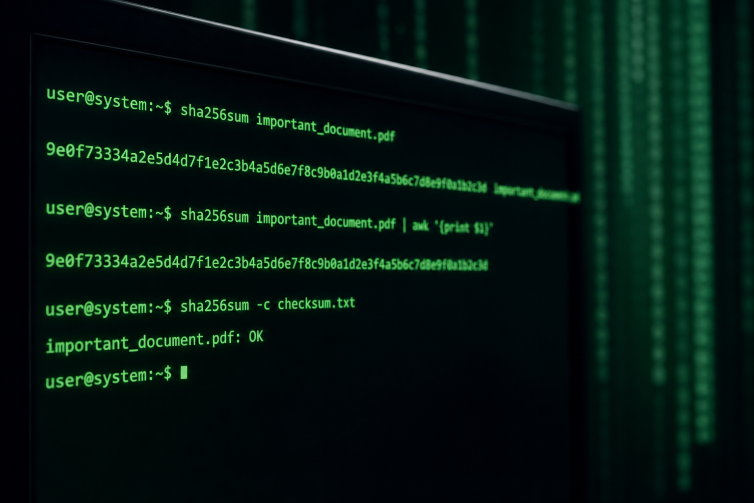 Online Hash Checksums for File Integrity